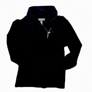 Vtg Y2K Ralph Lauren Petite Long Sleeve Black‎ Shirt Med Preppy Old Money